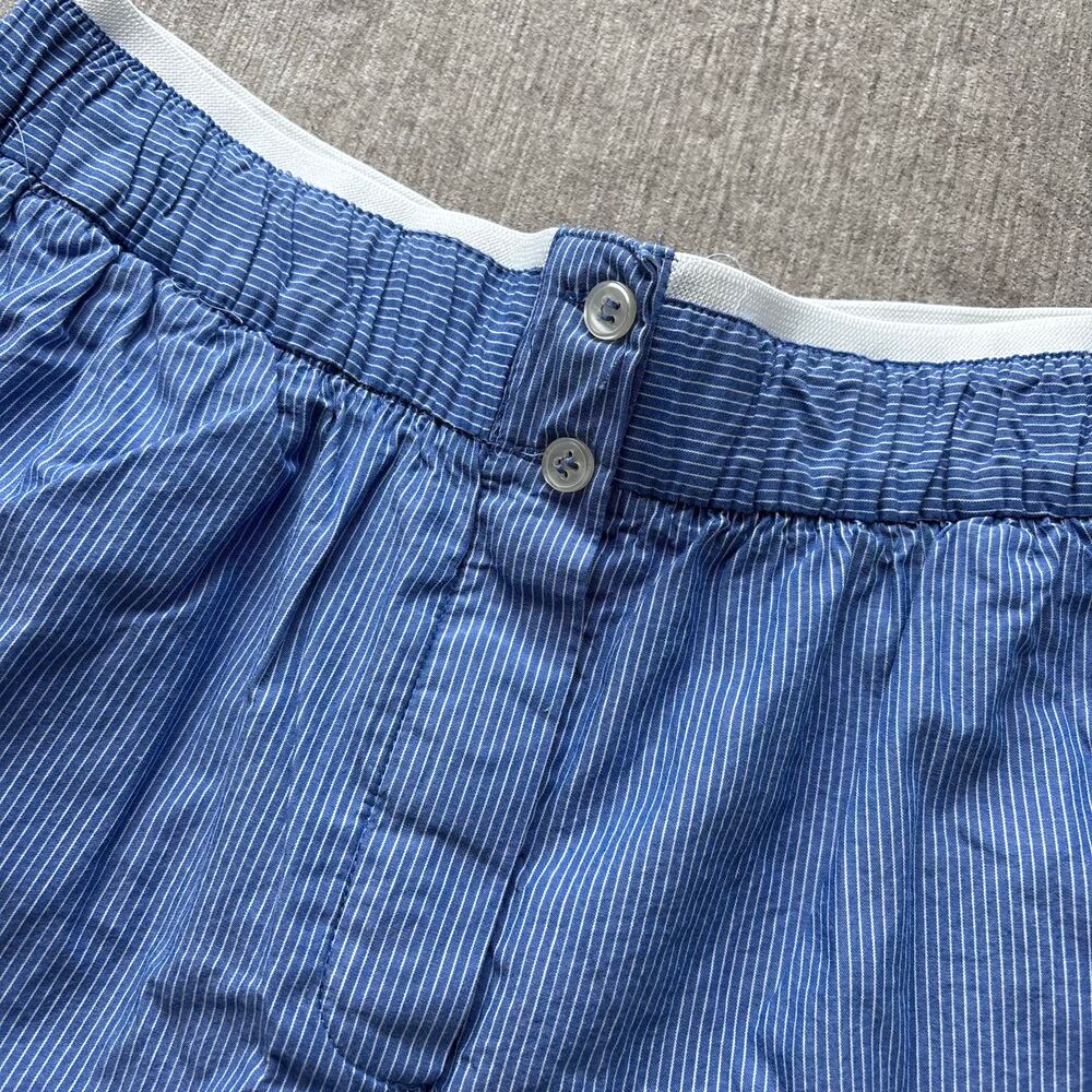 NWOT Zara Cotton Blue Pinstripe Shorts - Picture 2 of 5